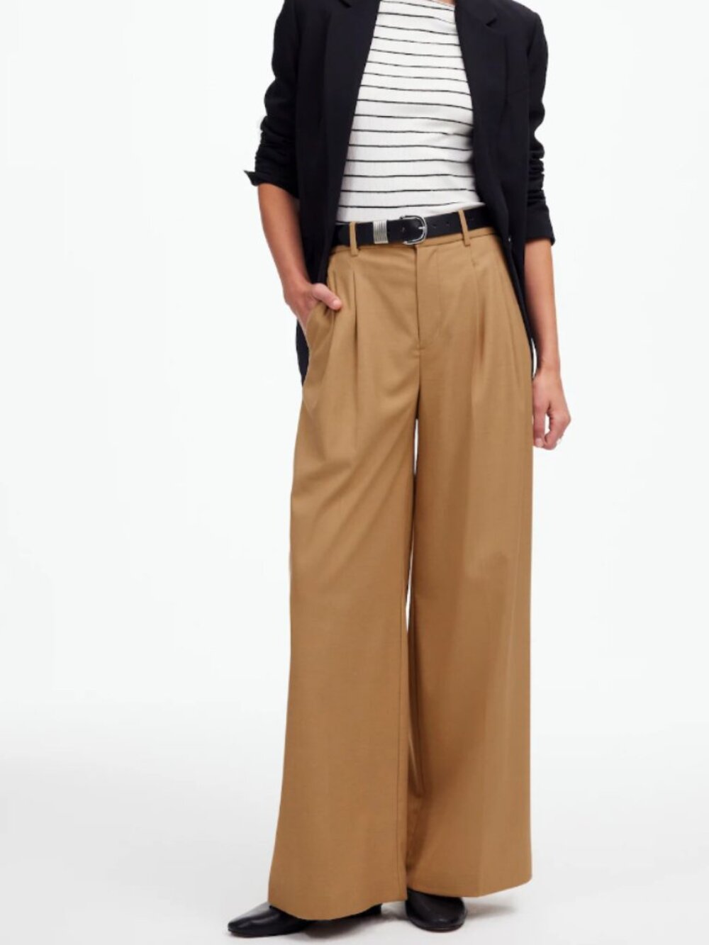 The Harlow Superwide-Leg Trouser in Brushed Twill Size 12